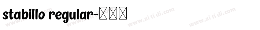 stabillo regular字体转换